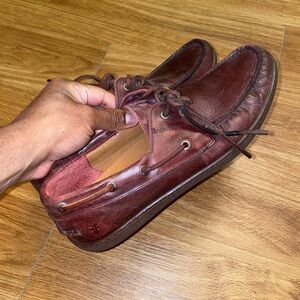 Frye Burgundy Leather Loafer Boat Shoe  Men's size 11.5 D